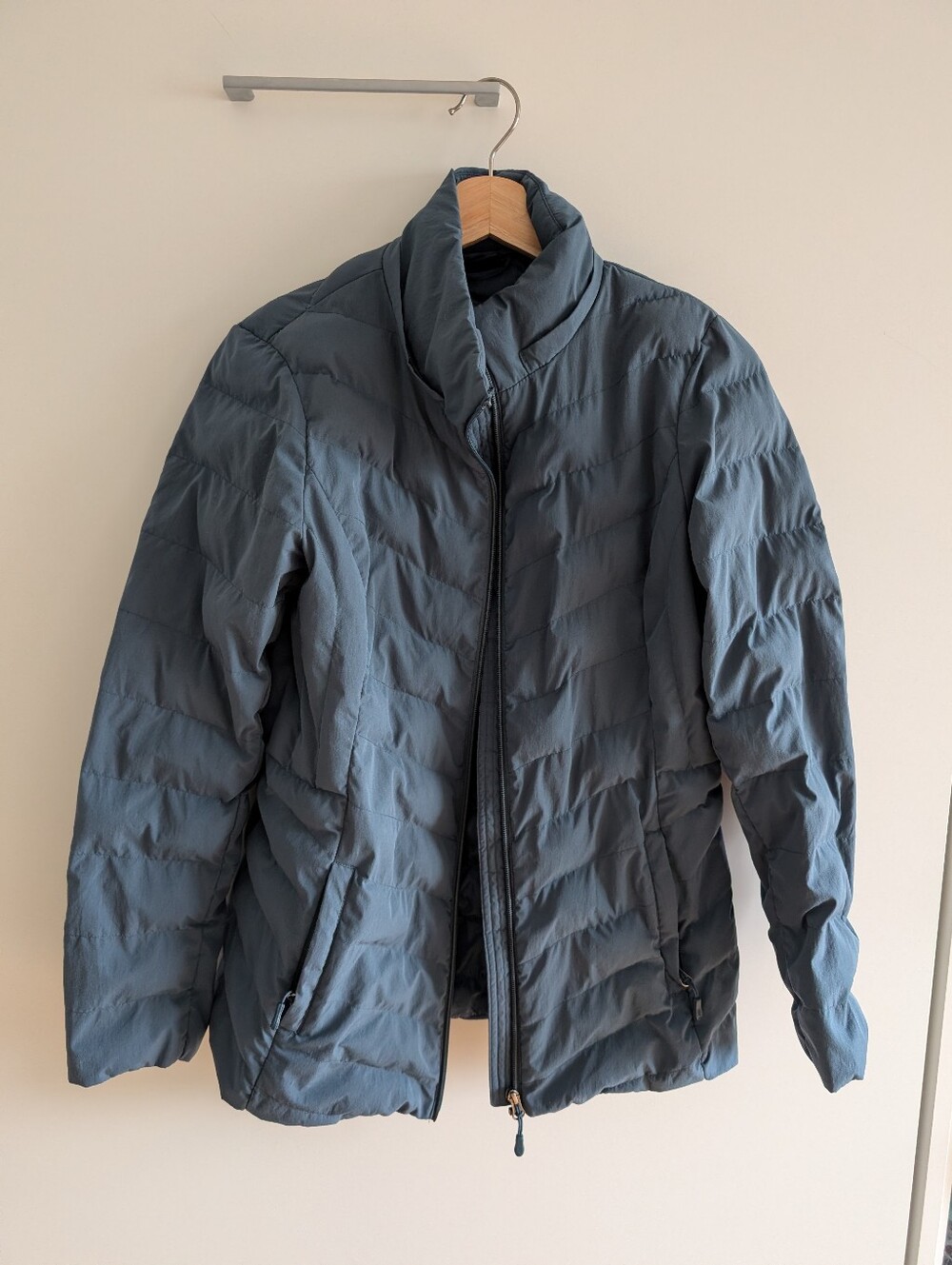 Women's  Quilted Lightweight Puffer Jacket - Slate Blue